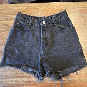Women's Black Denim Shorts
